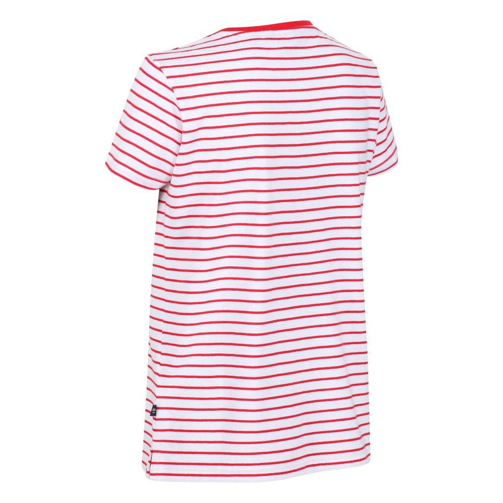 Regatta Women's Odalis Stripe T-Shirt - True Red Stripe - Beales department store