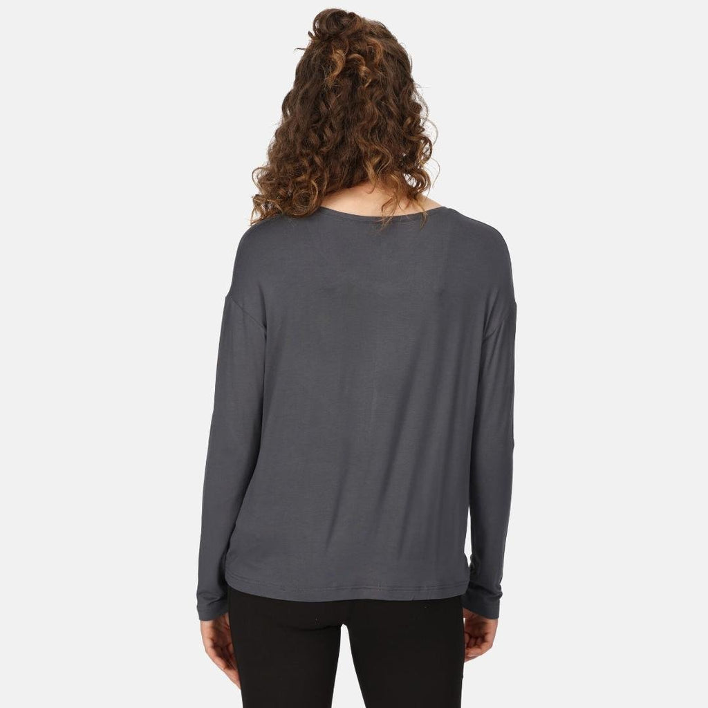 Regatta Women's Pimmy Long Sleeved T-Shirt - Seal Grey - Beales department store