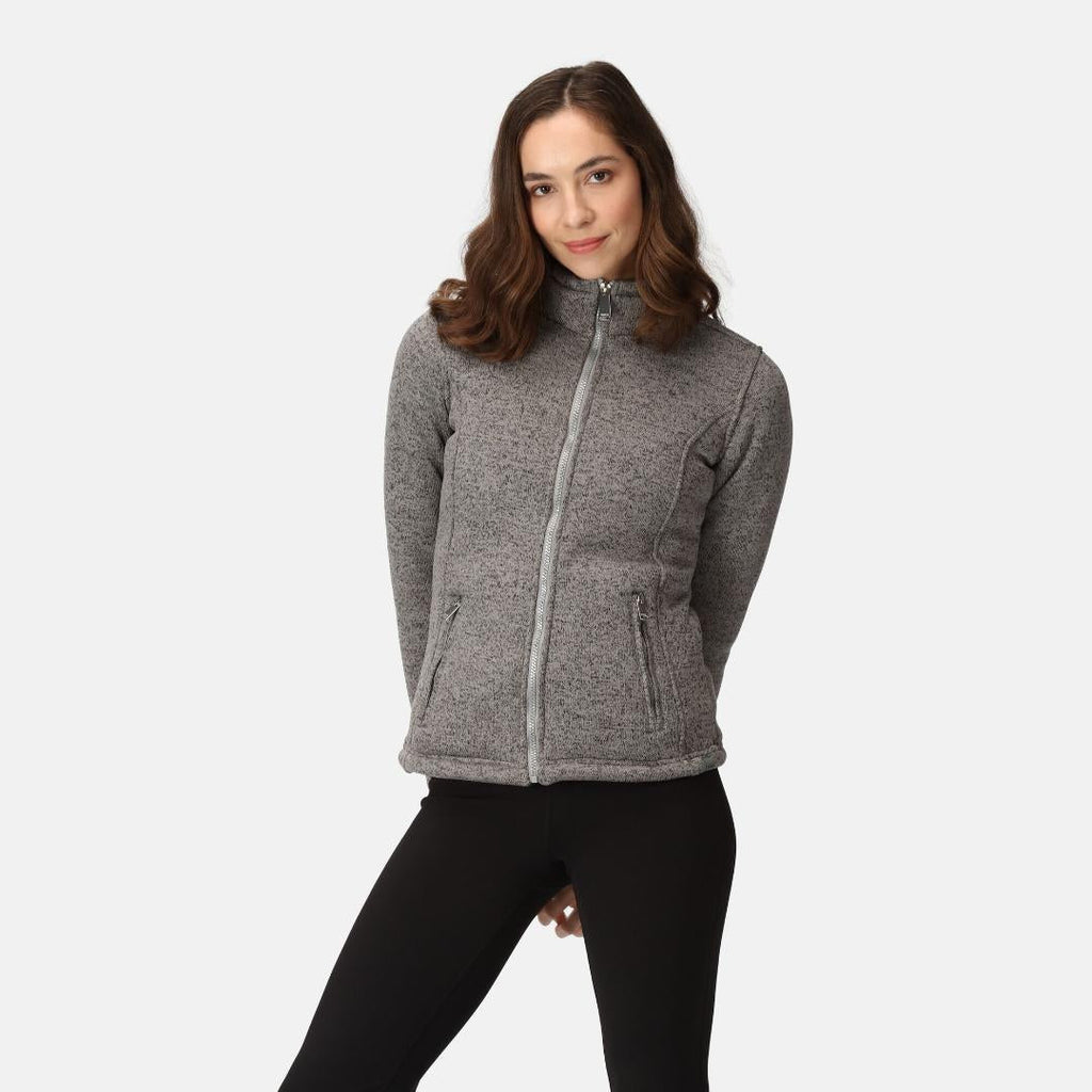 Regatta Women's Razia II Full Zip Bonded Fleece - Storm Grey - Beales department store