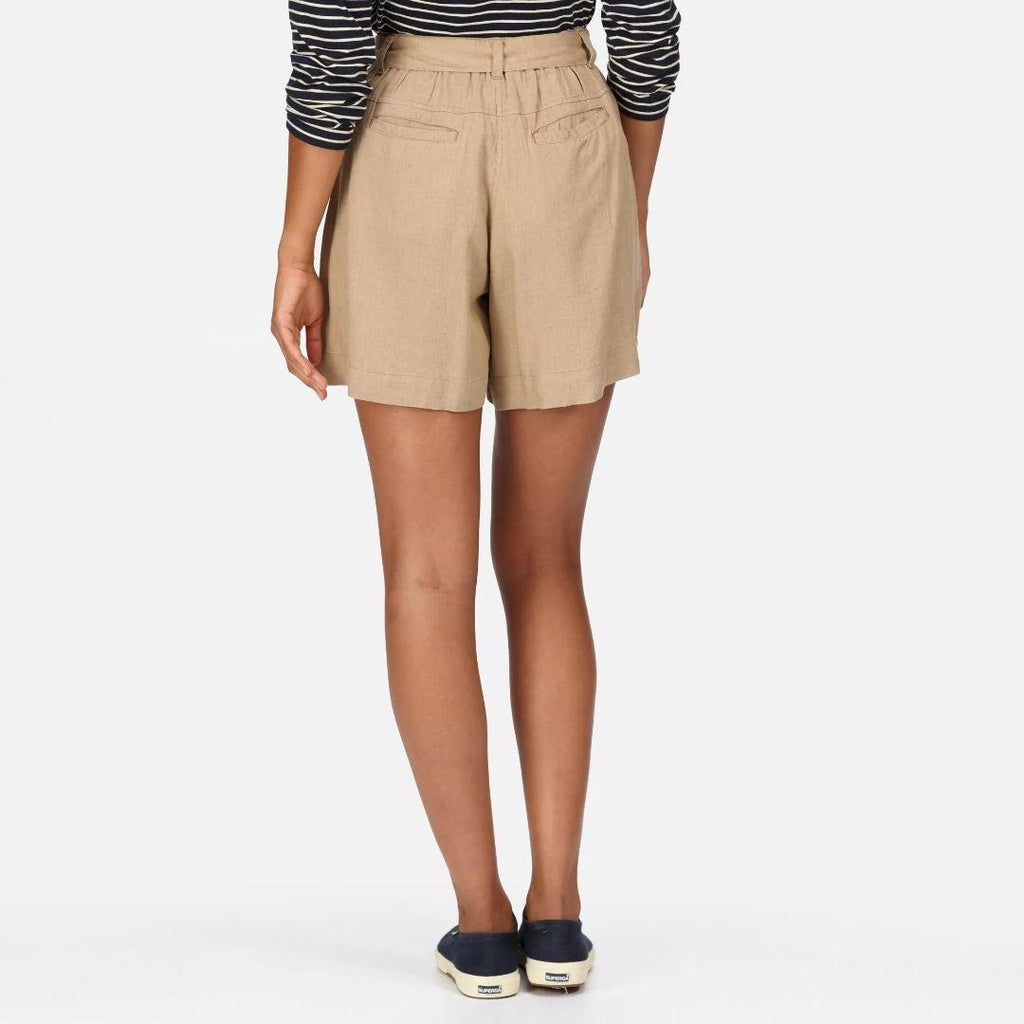 Regatta Women's Sabela Paper Bag Waist Shorts - Sesame - Beales department store