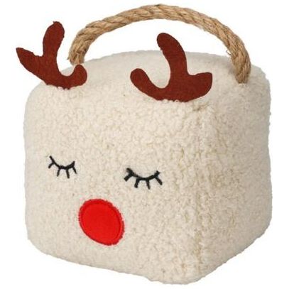 Reindeer Door Stop Cream - Beales department store