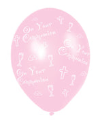 First Holy Communion Pink Balloons - 11" Latex (6pk)