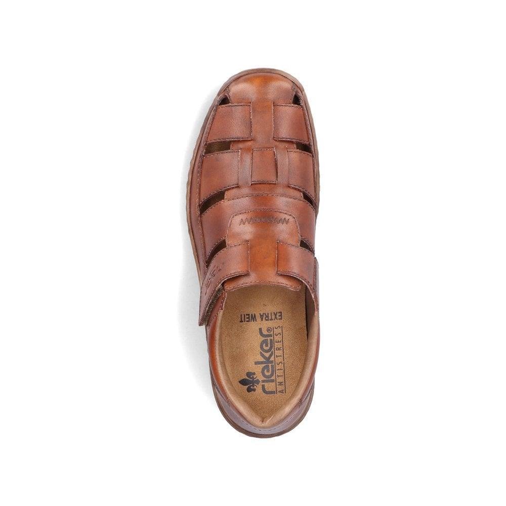 Rieker 03578 - 24 Sascha Mens Shoes - Brown - Beales department store