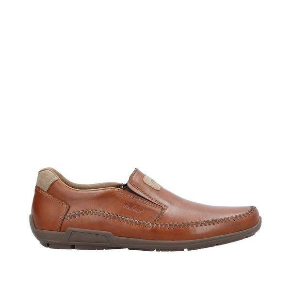 Rieker 09053 - 24 Graham Mens Shoes - Brown - Beales department store