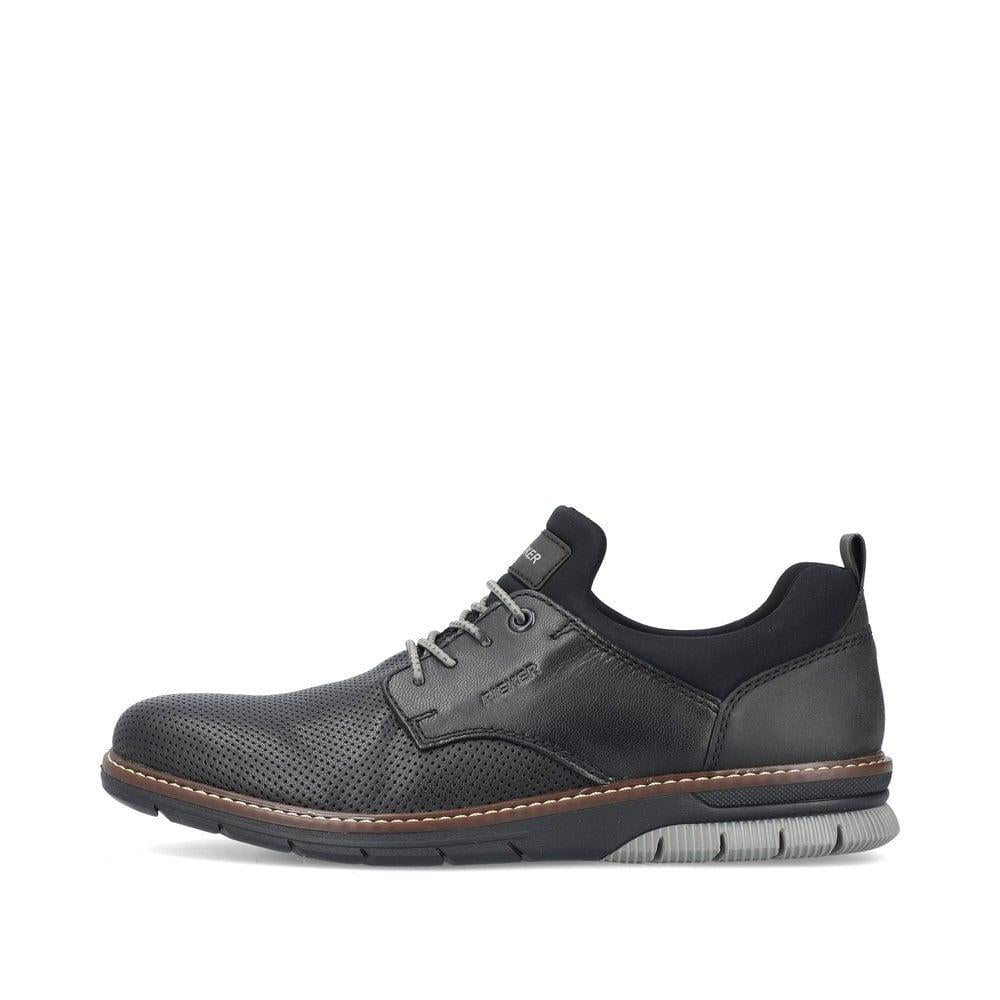 Rieker 14450 - 00 Dustin Mens Shoes - Black - Beales department store