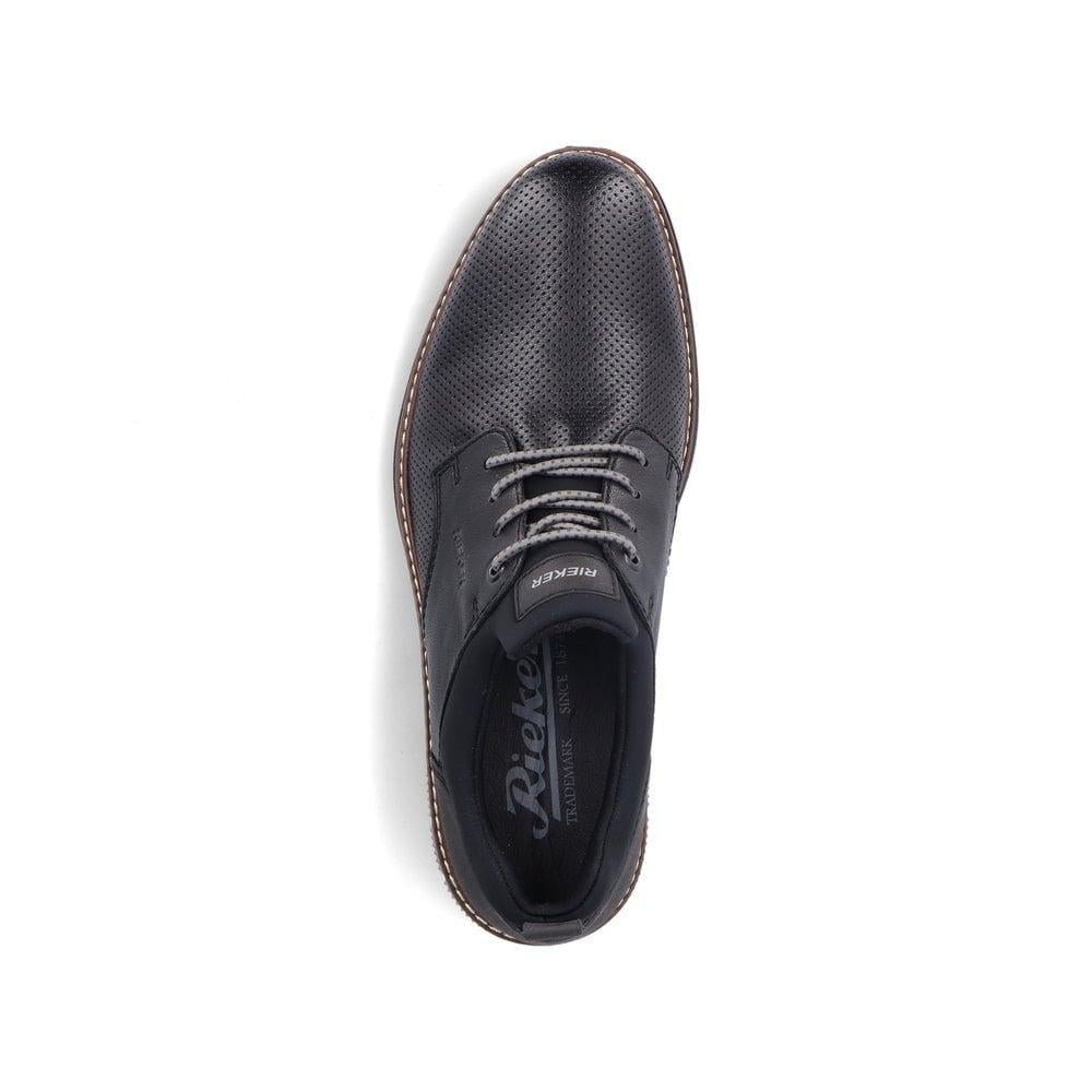 Rieker 14450 - 00 Dustin Mens Shoes - Black - Beales department store