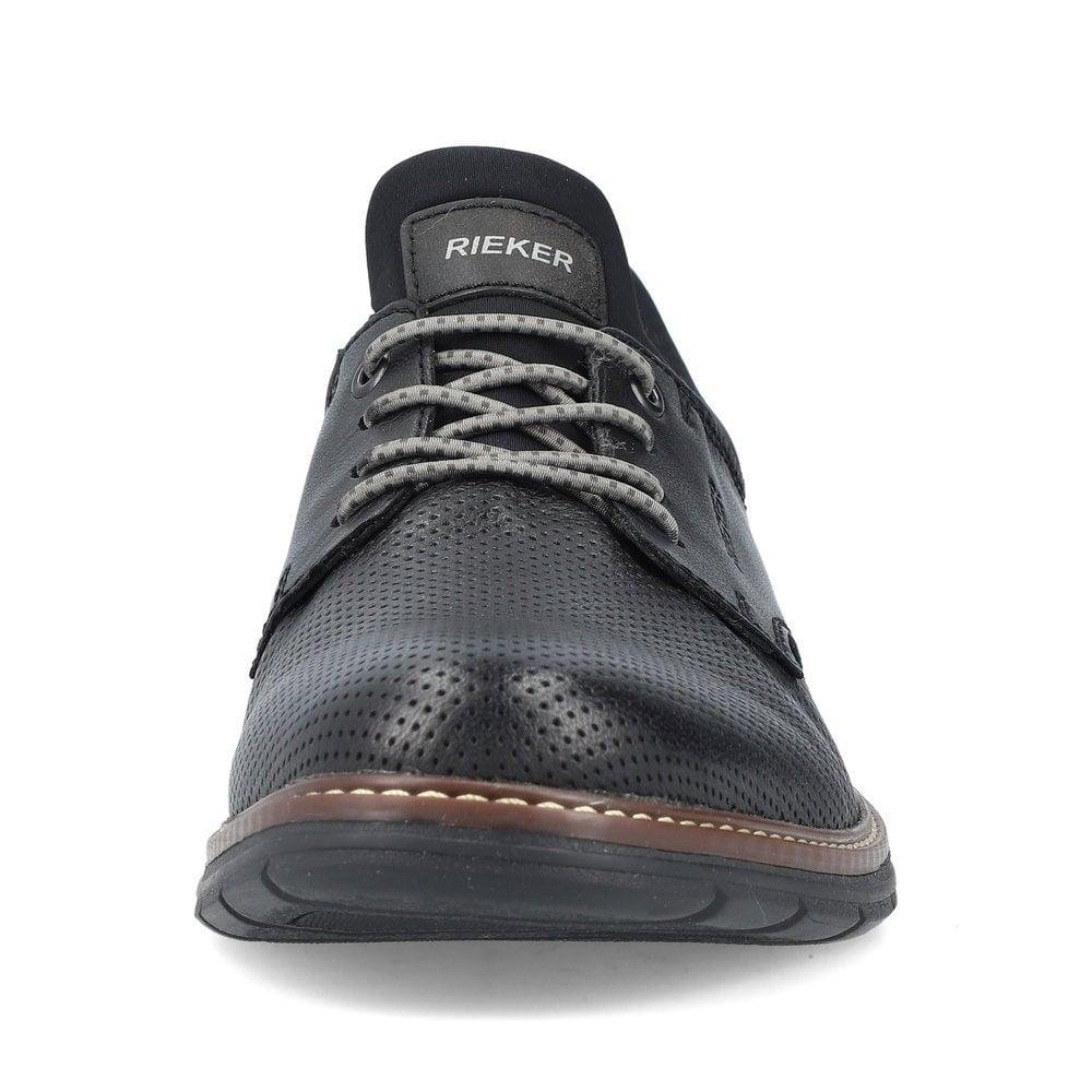 Rieker 14450 - 00 Dustin Mens Shoes - Black - Beales department store