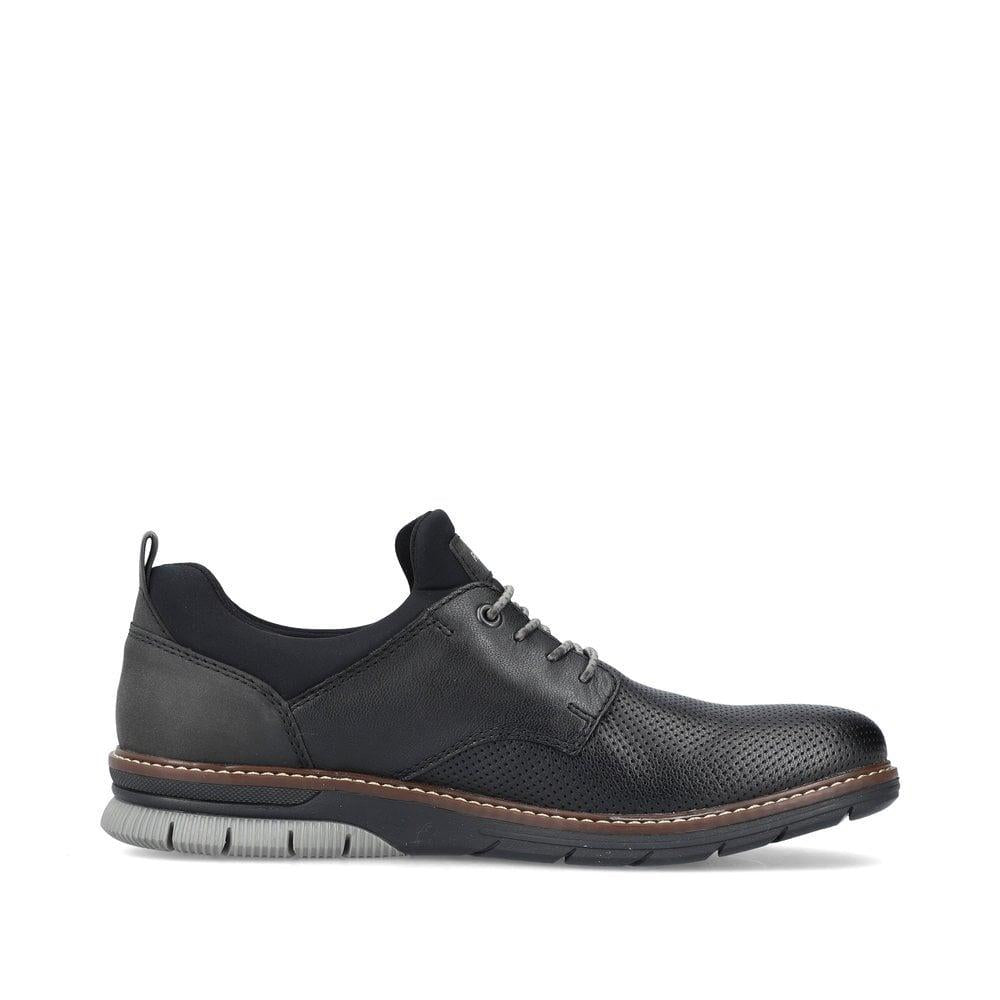 Rieker 14450 - 00 Dustin Mens Shoes - Black - Beales department store