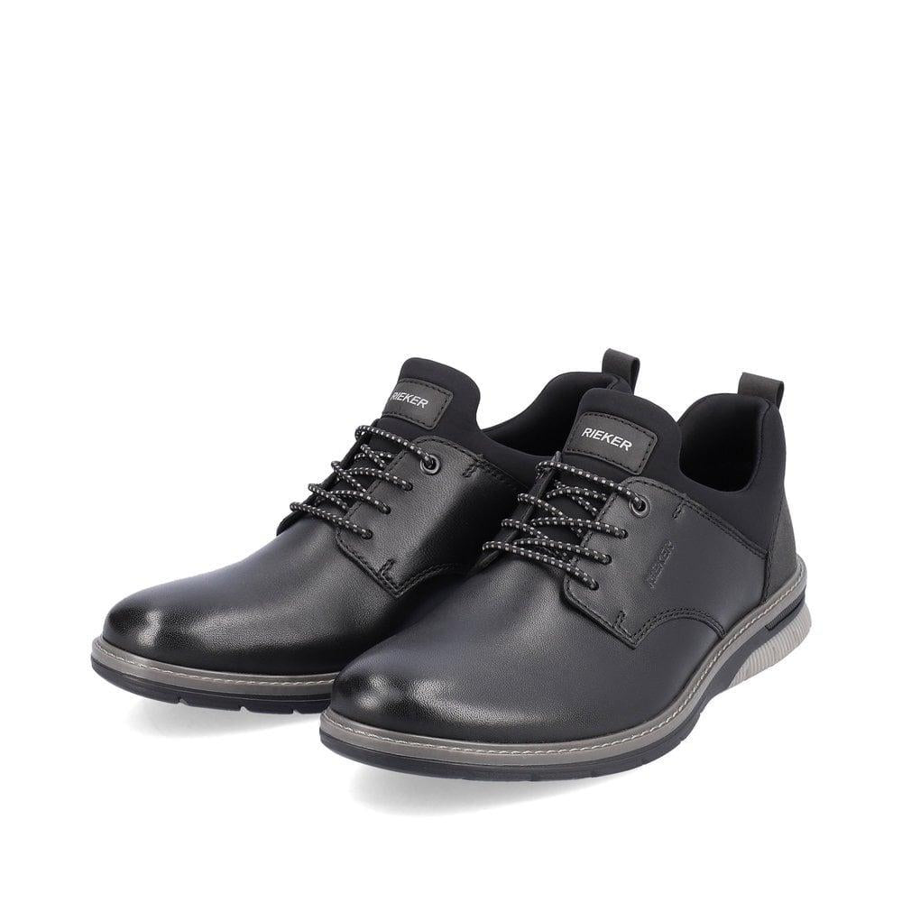 Rieker 14454 - 01 Dustin Mens Shoes - Black - Beales department store