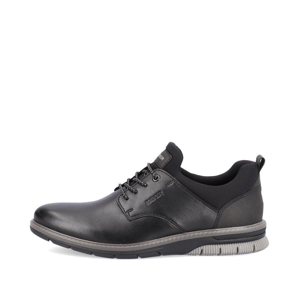 Rieker 14454 - 01 Dustin Mens Shoes - Black - Beales department store