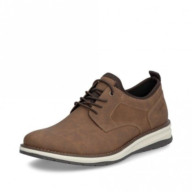 Rieker 14702 Men's Lace - Up Shoes - Brown - Beales department store