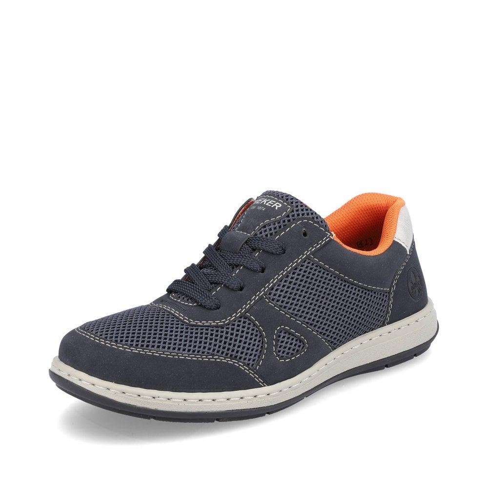 Rieker 17302-14 Randall Mens Trainers - Blue - Beales department store