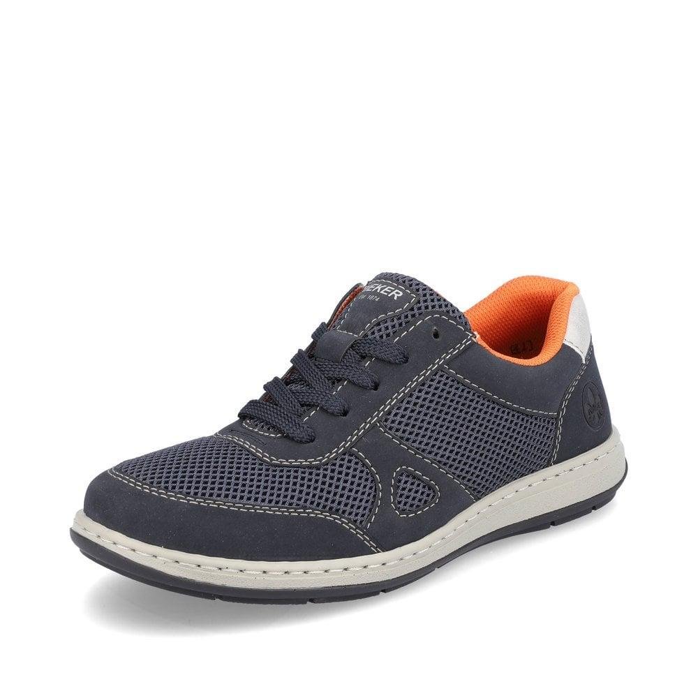 Rieker 17302 - 14 Randall Mens Trainers - Blue - Beales department store