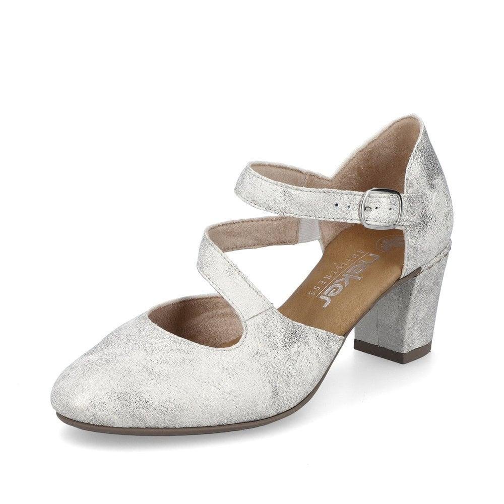 Rieker 41080 - 60 Rita Womens Shoes - Beige - Beales department store