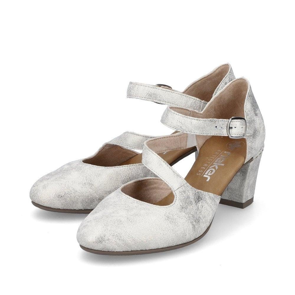 Rieker 41080 - 60 Rita Womens Shoes - Beige - Beales department store