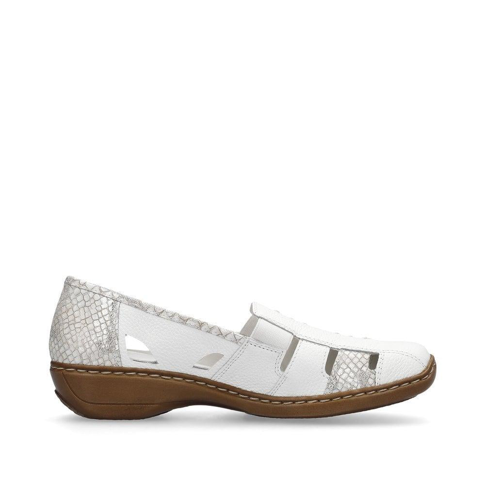 Rieker 41385-80 Doris Womens Shoes - White - Beales department store