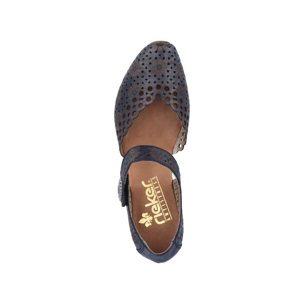 Rieker 43753-14 Mirjam Womens Shoes - Blue - Beales department store