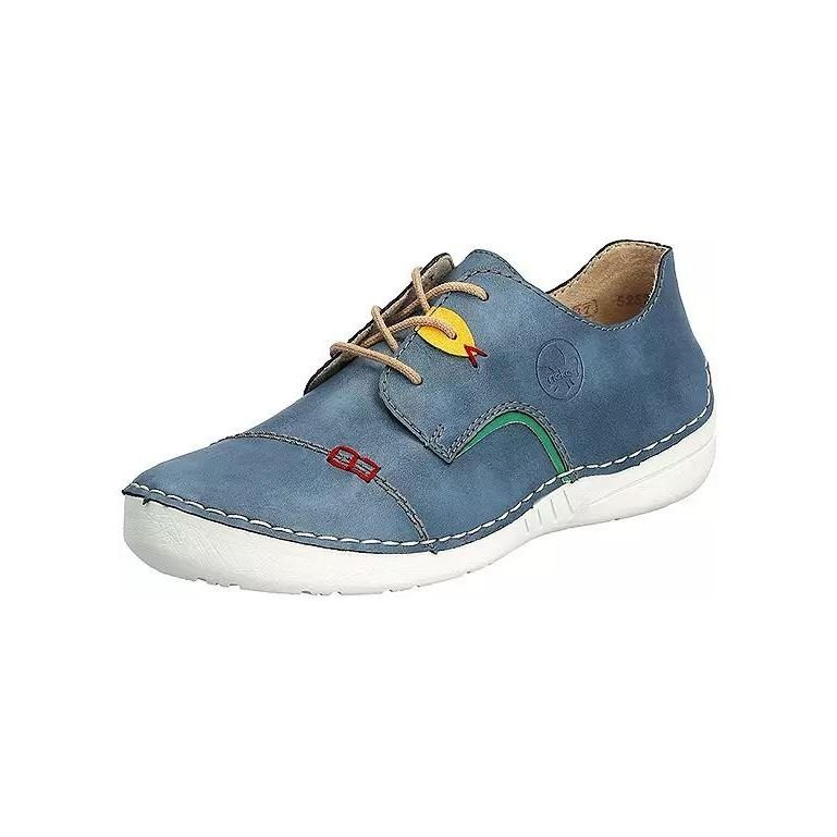Rieker 52528-14 Angela Womens Shoes - Blue - Beales department store