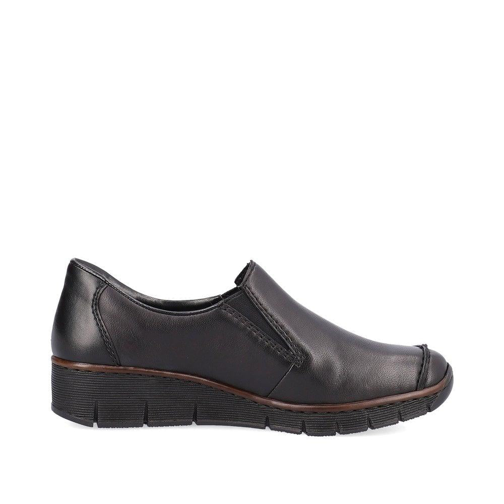 Rieker 53783-00 Doris Womens Shoes - Black - Beales department store