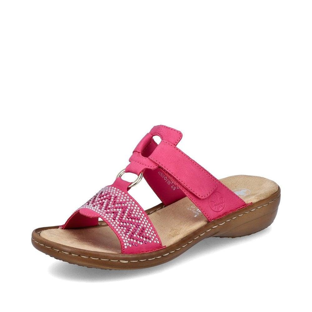 Rieker 60898 - 31 Regina Womens Sandals - Rose - Beales department store