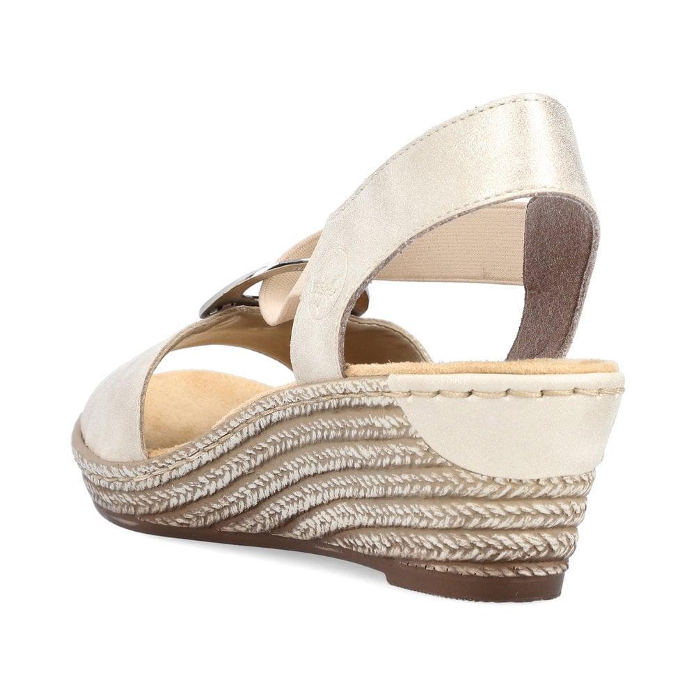 Rieker 624H6 - 60 Ladies Sandals - Beige - Beales department store