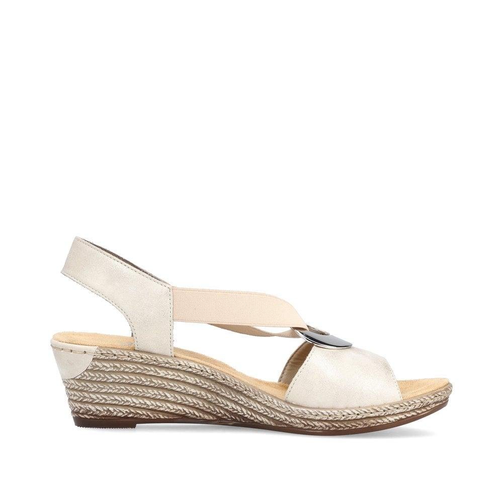 Rieker 624H6 - 60 Ladies Sandals - Beige - Beales department store