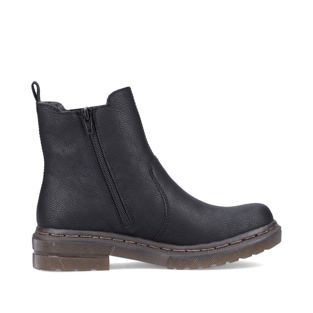 Rieker 78292-00 Paris Womens Boots - Black - Beales department store