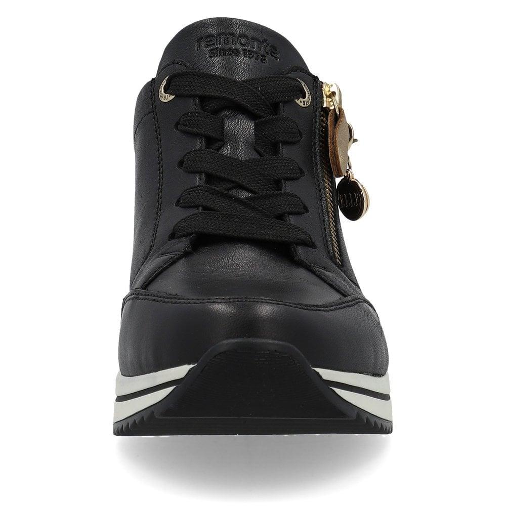 Rieker D0T03 - 01 Eleni Womens Trainers - Black - Beales department store