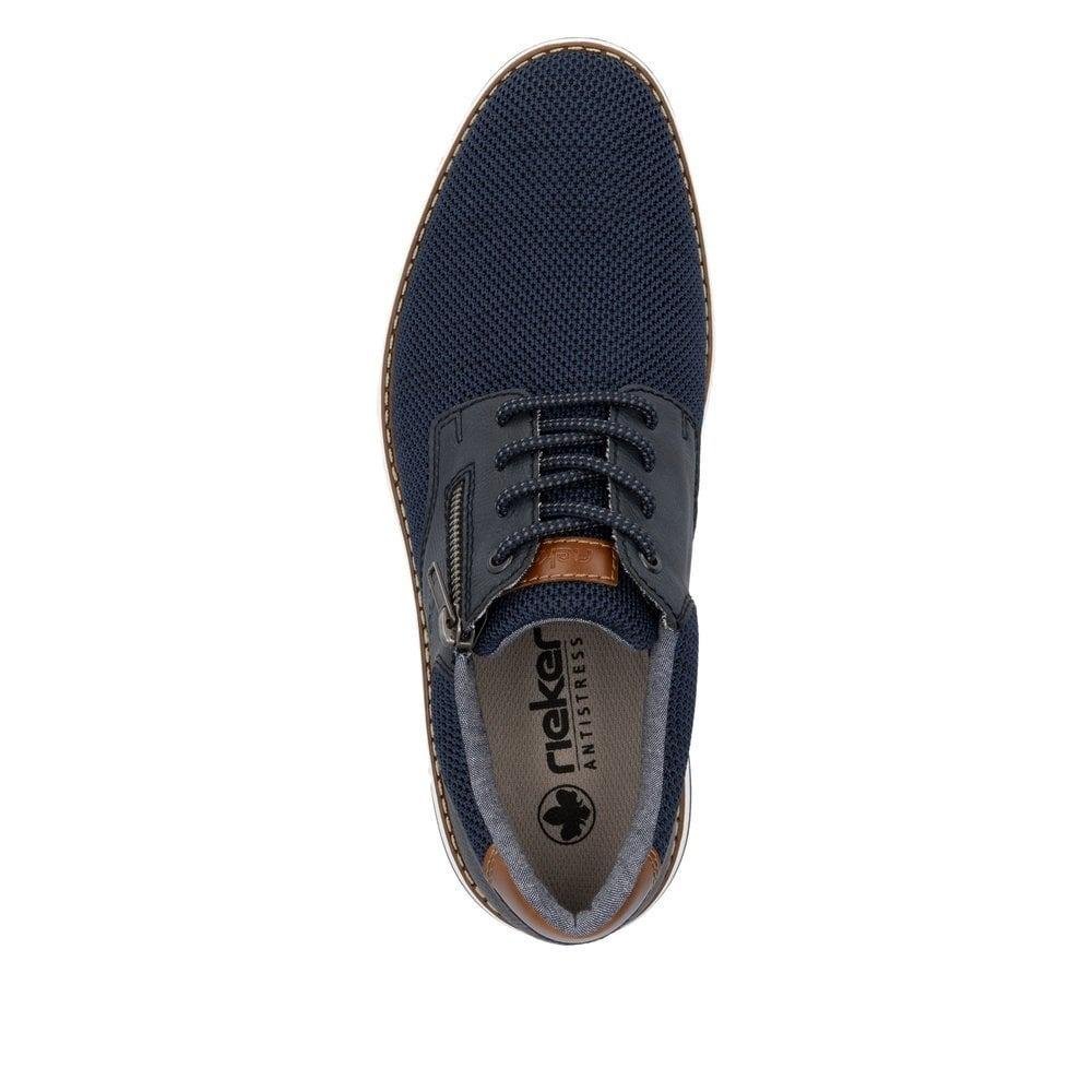 Rieker Dustin Mens Shoes - Blue - Beales department store