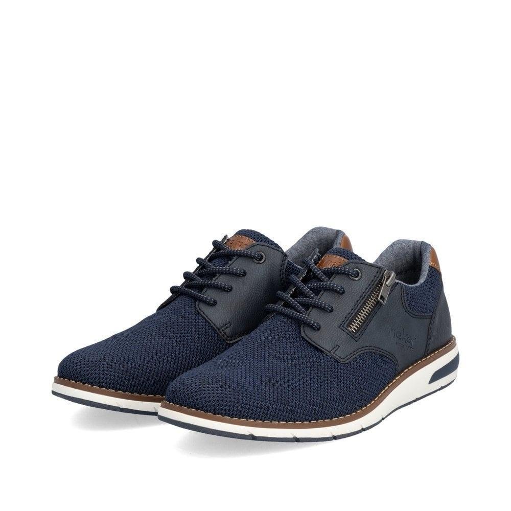 Rieker Dustin Mens Shoes - Blue - Beales department store