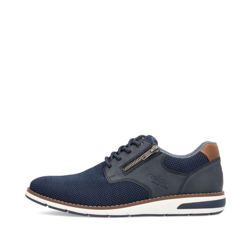 Rieker Dustin Mens Shoes - Blue - Beales department store