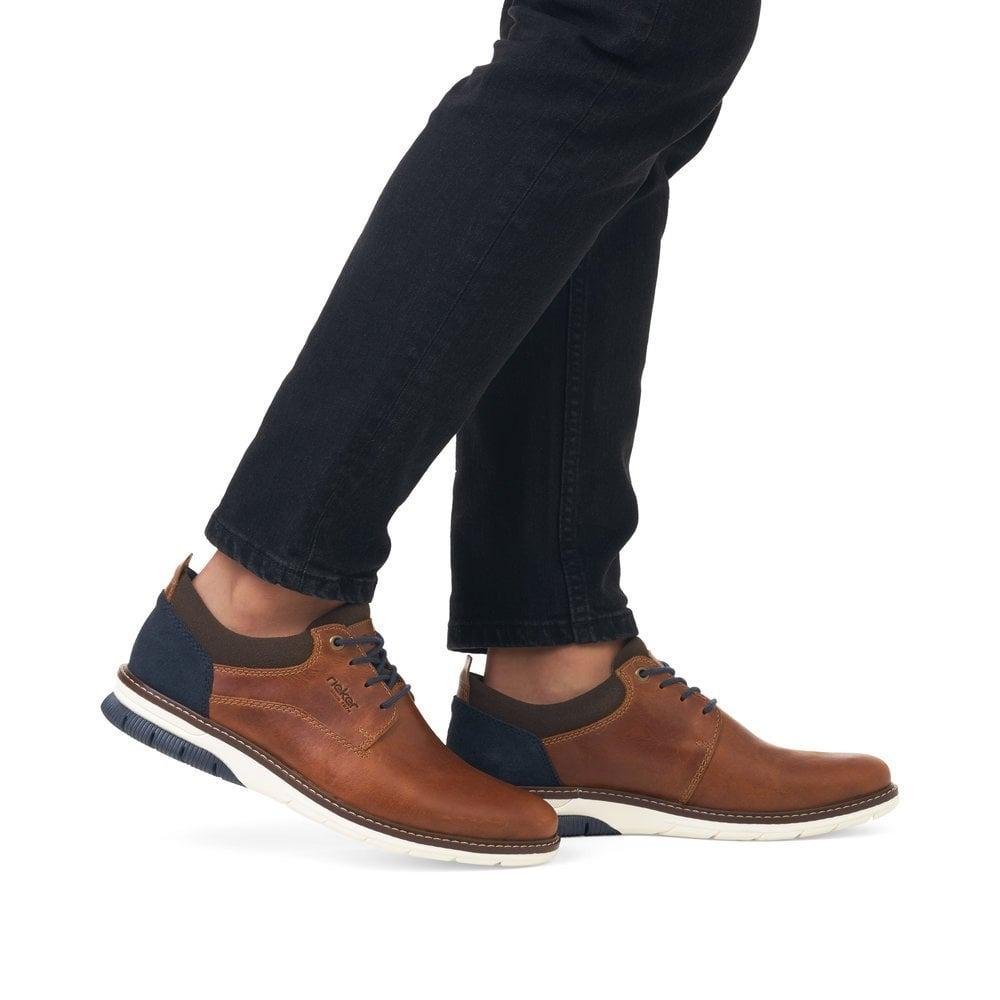 Rieker Dustin Mens Shoes - Brown - Beales department store