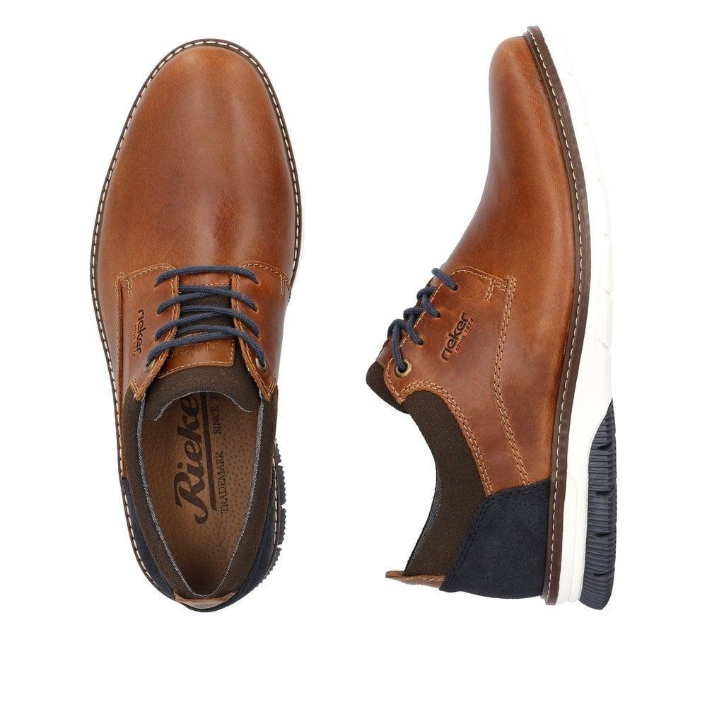 Rieker Dustin Mens Shoes - Brown - Beales department store