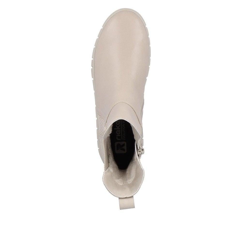 Rieker Evolution W1062-62 Glenda Womens Boots - Beige - Beales department store