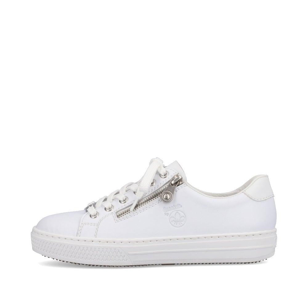 Rieker L59L1-83 Enya Womens Trainers - White - Beales department store