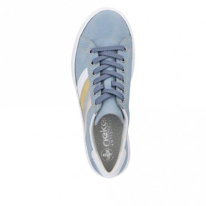 Rieker L8802 - 10 Enya Womens Shoes - Blue Combination - Beales department store