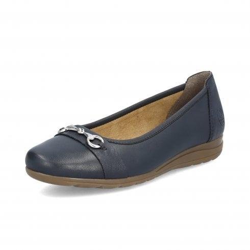 Rieker L9360-14 Anita Womens Shoes - Blue - Beales department store