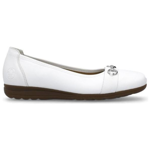 Rieker L9360 - 80 Anita Womens Shoes - White - Beales department store