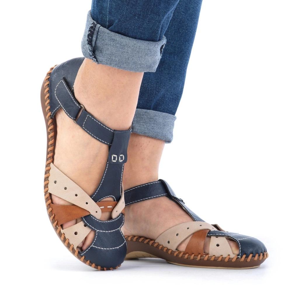 Rieker M1655 - 14 Desideria Womens Sandals - Blue Combination - Beales department store