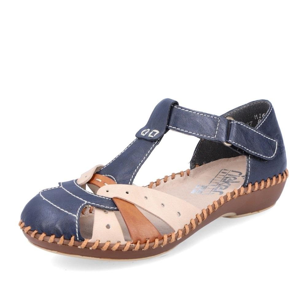 Rieker M1655 - 14 Desideria Womens Sandals - Blue Combination - Beales department store