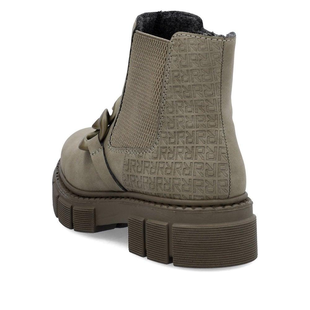 Rieker M3873-52 Ulla Womens Boots - Green - Beales department store