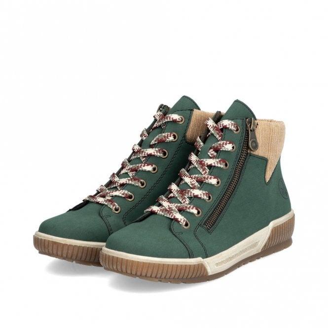 Rieker N0709 Ladies Boots - Green - Beales department store