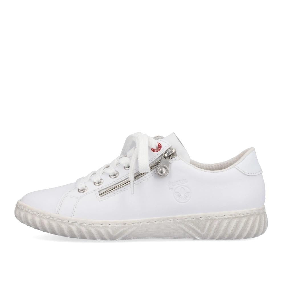 Rieker N0900 - 81 Edna Womens Casual Shoes - White - Beales department store