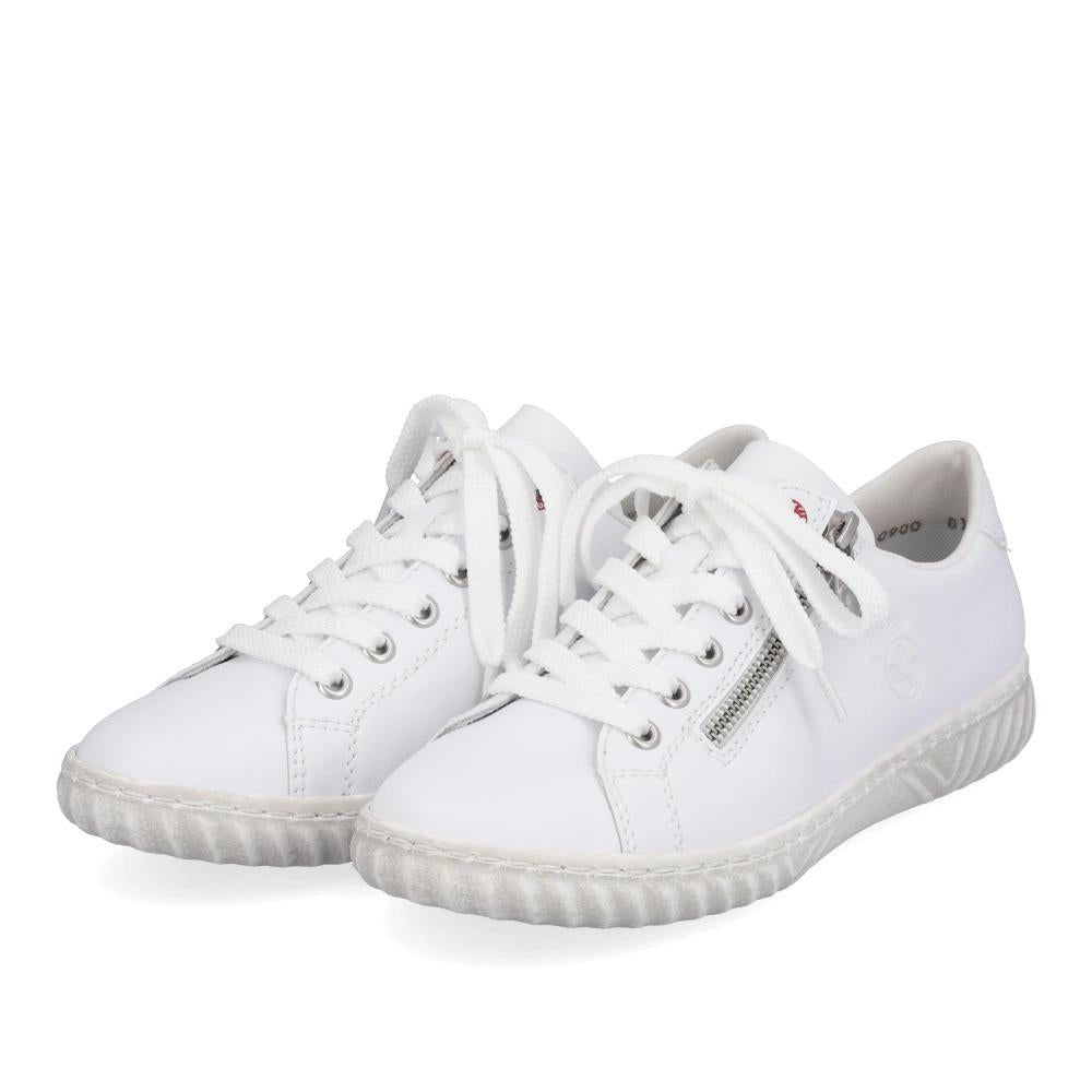 Rieker N0900 - 81 Edna Womens Casual Shoes - White - Beales department store