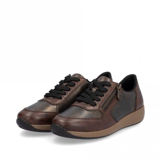 Rieker N1112 Ladies Shoes - Brown - Beales department store