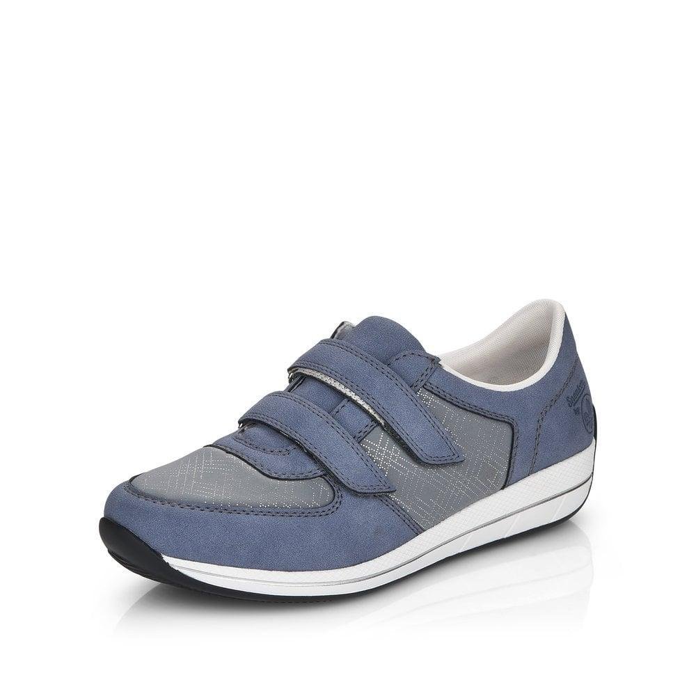 Rieker N1168 - 14 Dena Womens Shoes - Blue - Beales department store