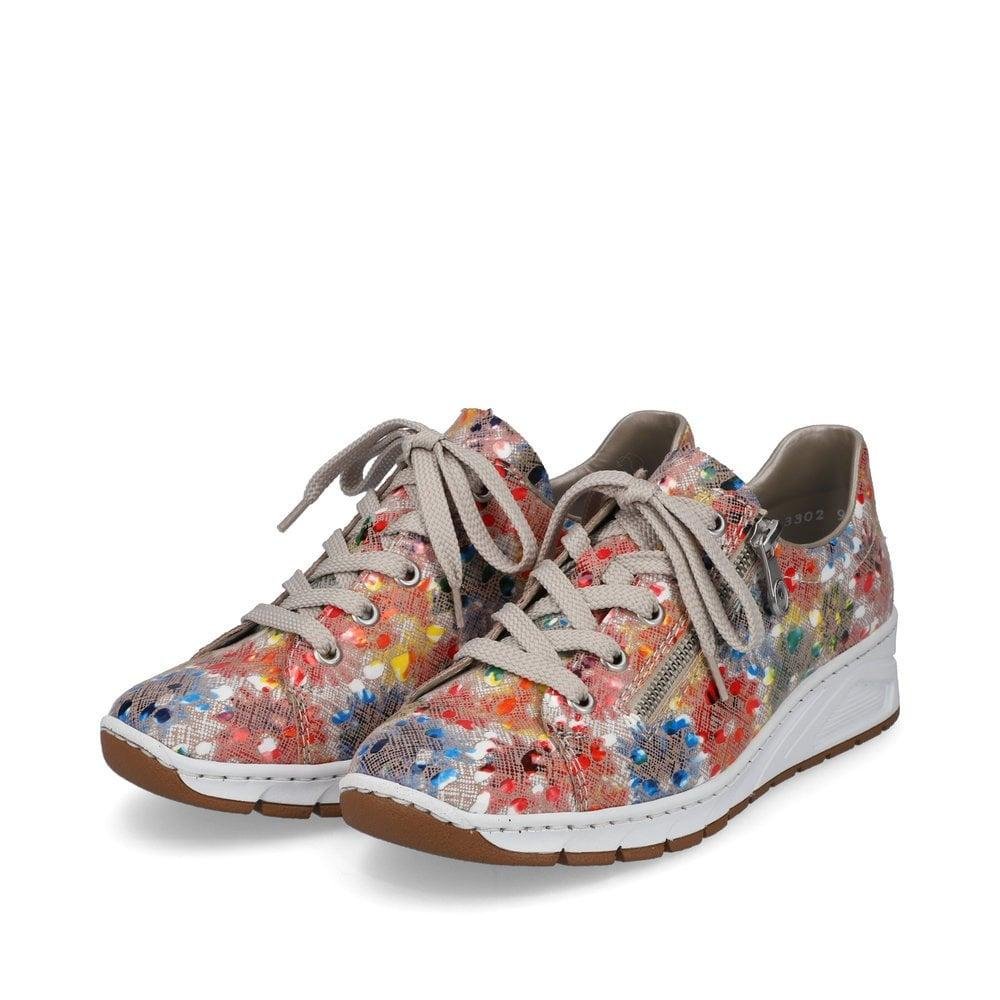 Rieker N3302 - 91 Doris Womens Lace - Up Shoes - Multi - Beales department store