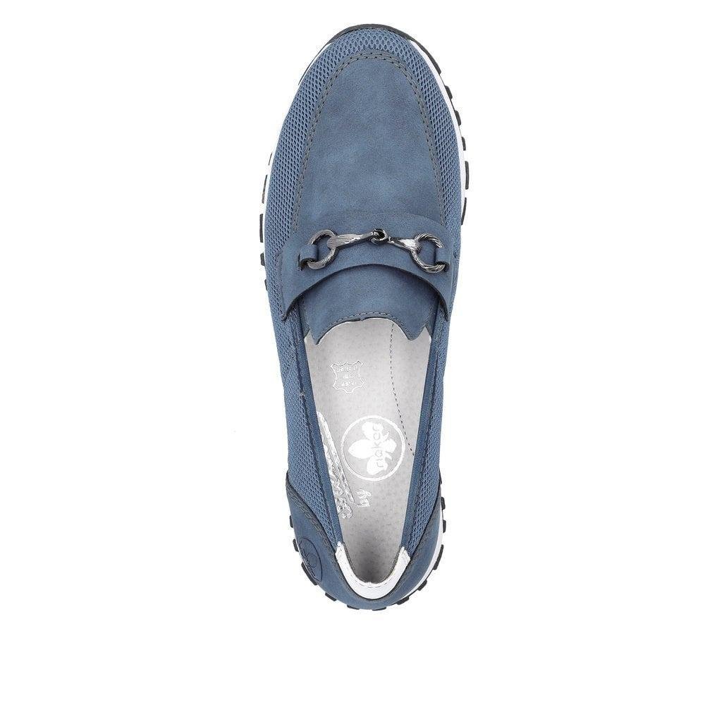 Rieker N7455 - 14 Narcissa Womens Shoes - Blue - Beales department store