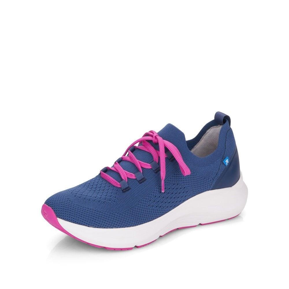 Rieker R - Evolution 42101 - 14 Ladies Shoes - Blue - Beales department store