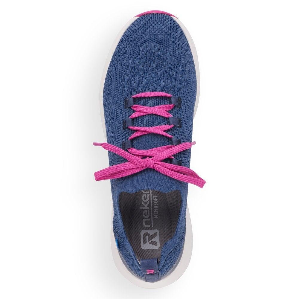 Rieker R - Evolution 42101 - 14 Ladies Shoes - Blue - Beales department store